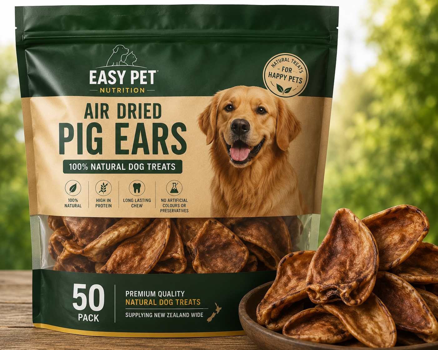 Air dried pig ears (50)