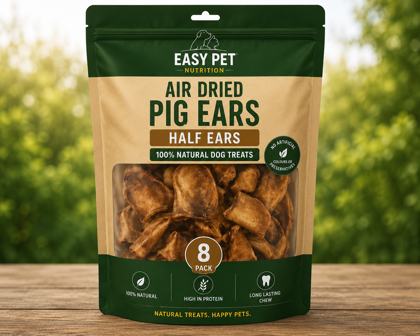 Air dried pig ears ( half ears x 8 )