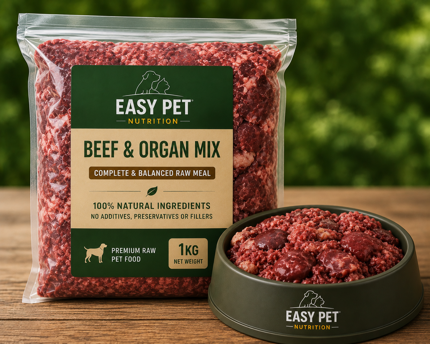 Beef & Organ mix (1kg packs)