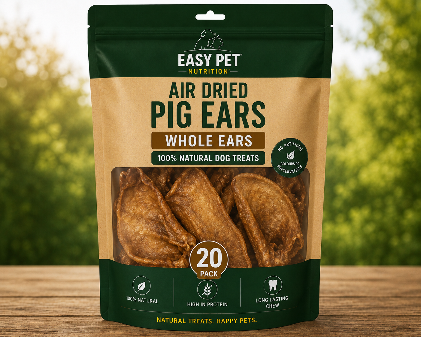 Air dried pig ears (20)